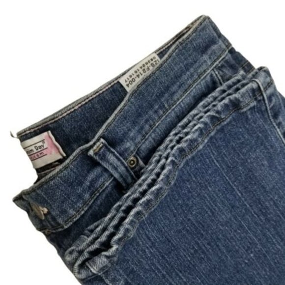 Lee Jeans Women's size 12 M Straight Leg Dark Wash Mom High Rise Pink W33 L29.5 - Picture 12 of 12